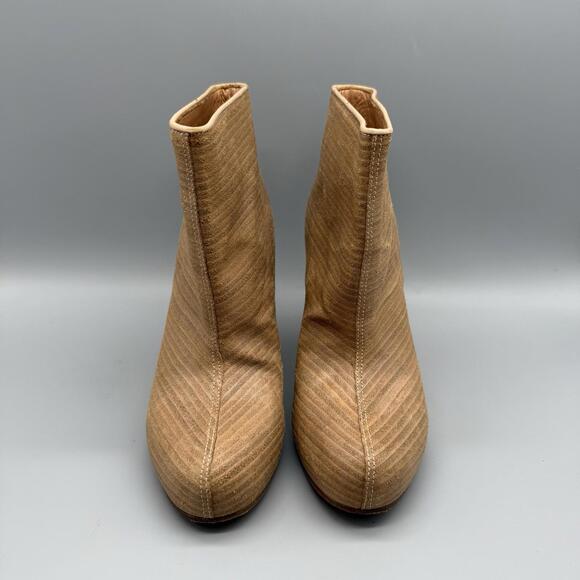 Maison Martin Margiela RARE Wood Look Wedge Ankle Boots Booties Size 39 $1,295 - Picture 2 of 8